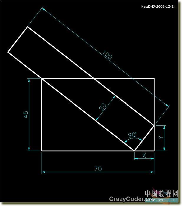 画法几何题库,AutoCAD教程：筷子放在杯子里 一题的画法