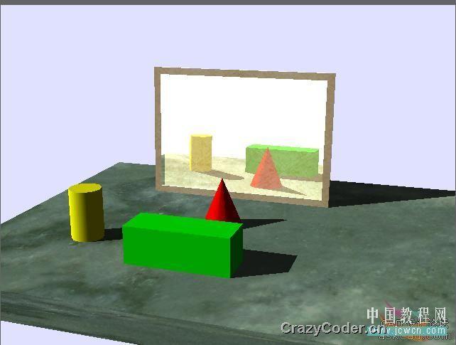AutoCAD渲染教程：镜面的反射渲染技巧_中国教程网AutoCAD渲染教程：镜面的反射渲染技巧