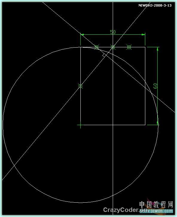 画法几何题库,AutoCAD教程：筷子放在杯子里 一题的画法