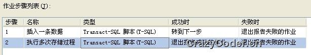 SQL Server 重复执行作业中某个步骤