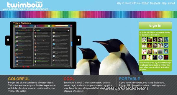 twimbowcoolendarcss3flickrcsswarpaviaryxhootsuite19个基于 HTML5 和 CSS3 开发的优秀应用程序html5应用